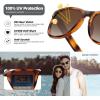 imageMEETSUN Polarized Sunglasses for Women Men Trendy Classic Retro Designer StyleBrown Tortoise Frame  Brown Gradient