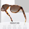 imageMEETSUN Polarized Sunglasses for Women Men Trendy Classic Retro Designer StyleBrown Tortoise Frame  Brown Gradient
