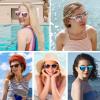 imageMEETSUN Polarized Sunglasses for Women Men Trendy Classic Retro Designer StyleClear Frame  Pink Mirrored Lens