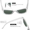 imageMEETSUN Polarized Sunglasses for Women Men Trendy Classic Retro Designer StyleClear Frame  Purple Mirrored Lens