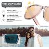 imageMEETSUN Polarized Sunglasses for Women Men Trendy Classic Retro Designer StyleCoffee Frame  Gold Mirrored Lens