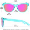 imageMEETSUN Polarized Sunglasses for Women Men Trendy Classic Retro Designer StyleGreen Frame  Pink Mirrored Lens