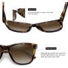imageMEETSUN Polarized Sunglasses for Women Men Trendy Classic Retro Designer StyleLeopard Frame  Brown Gradient Lens