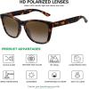 imageMEETSUN Polarized Sunglasses for Women Men Trendy Classic Retro Designer StyleLeopard Frame  Brown Gradient Lens