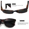 imageMEETSUN Polarized Sunglasses for Women Men Trendy Classic Retro Designer StyleLeopard Frame  Grey Lens