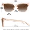 imageMEETSUN Polarized Sunglasses for Women Men Trendy Classic Retro Designer StyleLight Brown Frame  Gradient Brown Lens