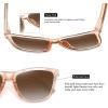 imageMEETSUN Polarized Sunglasses for Women Men Trendy Classic Retro Designer StyleLight Brown Frame  Gradient Brown Lens