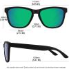 imageMEETSUN Polarized Sunglasses for Women Men Trendy Classic Retro Designer StyleMatte Black Frame  Green Mirrored Lens