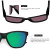 imageMEETSUN Polarized Sunglasses for Women Men Trendy Classic Retro Designer StyleMatte Black Frame  Green Mirrored Lens