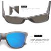 imageMEETSUN Polarized Sunglasses for Women Men Trendy Classic Retro Designer StyleMatte Gray Frame  Blue Mirrored