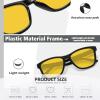 imageMEETSUN Polarized Sunglasses for Women Men Trendy Classic Retro Designer StyleNight Vision Lens  Black Frame