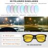 imageMEETSUN Polarized Sunglasses for Women Men Trendy Classic Retro Designer StyleNight Vision Lens  Black Frame
