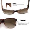 imageMEETSUN Polarized Sunglasses for Women Men Trendy Classic Retro Designer StyleOmbre Brown Frame  Gradient Brown Lens