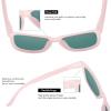 imageMEETSUN Polarized Sunglasses for Women Men Trendy Classic Retro Designer StylePink Framematte  Pink Mirrored Lens