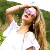 imageMEETSUN Polarized Sunglasses for Women Men Trendy Classic Retro Designer StylePink Framematte  Pink Mirrored Lens