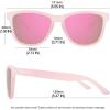 imageMEETSUN Polarized Sunglasses for Women Men Trendy Classic Retro Designer StylePink Framematte  Pink Mirrored Lens