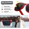 imageMEETSUN Polarized Sunglasses for Women Men Trendy Classic Retro Designer StyleRed Frame  Grey Lens