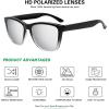 imageMEETSUN Polarized Sunglasses for Women Men Trendy Classic Retro Designer StyleSilver  Black