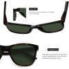 imageMEETSUN Polarized Sunglasses for Women Men Trendy Classic Retro Designer StyleTortoise Frame  Green Lens