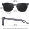 imageMEETSUN Polarized Sunglasses for Women Men Trendy Classic Retro Designer StyleTransparent Gray Frame Gray Lens