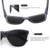 imageMEETSUN Polarized Sunglasses for Women Men Trendy Classic Retro Designer StyleTransparent Gray Frame Gray Lens