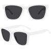 imageMEETSUN Polarized Sunglasses for Women Men Trendy Classic Retro Designer StyleWhite Frame  Grey