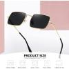 imageMEETSUN Rectangle Polarized Sunglasses for Women Men Retro Classic Square Sun Glasses UV400 Protection Vintage Metal Frame3pack GoldGrayblue Mirror Lenspink Mirror Lens