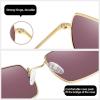 imageMEETSUN Rectangle Polarized Sunglasses for Women Men Retro Classic Square Sun Glasses UV400 Protection Vintage Metal FrameGoldGreen Mirror Lens