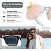 imageMEETSUN Retro Polarized Sunglasses and Classic Square Polarized Sunglasses