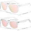 imageMEETSUN Retro Polarized Sunglasses and Classic Square Polarized Sunglasses