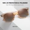 imageMEETSUN Retro Polarized Sunglasses for Women Men Classic Mirror Lens Driving Trendy Sun Glasses UV Protection 3 Pack3 Pack BlackBrown GradientBrown