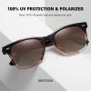 imageMEETSUN Retro Polarized Sunglasses for Women Men Classic Mirror Lens Driving Trendy Sun Glasses UV Protection 3 Pack3 Pack BlackBrown GradientLeopard