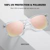 imageMEETSUN Retro Polarized Sunglasses for Women Men Classic Mirror Lens Driving Trendy Sun Glasses UV Protection 3 Pack3 Pack BlackCoffeePink