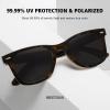 imageMEETSUN Retro Polarized Sunglasses for Women Men Classic Mirror Lens Driving Trendy Sun Glasses UV Protection 3 Pack3 Pack BlackLeopard BrownLeopard Grey