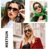 imageMEETSUN Retro Polarized Sunglasses for Women Men Classic Mirror Lens Driving Trendy Sun Glasses UV Protection 3 Pack3 Pack BlackLeopard BrownLeopard Olive