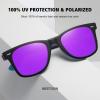 imageMEETSUN Retro Polarized Sunglasses for Women Men Classic Mirror Lens Driving Trendy Sun Glasses UV Protection 3 Pack3 Pack BlackPurple BlueGreen Orange