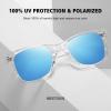 imageMEETSUN Retro Polarized Sunglasses for Women Men Classic Mirror Lens Driving Trendy Sun Glasses UV Protection 3 Pack3 Pack BluePurplePink