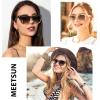 imageMEETSUN Retro Polarized Sunglasses for Women Men Classic Mirror Lens Driving Trendy Sun Glasses UV Protection 3 Pack3 Pack Leopard BrownBrown GradientBrown