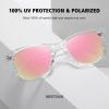 imageMEETSUN Retro Polarized Sunglasses for Women Men Classic Mirror Lens Driving Trendy Sun Glasses UV Protection 3 Pack3 Pack Pink