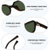 imageMEETSUN Retro Rectangular Sunglasses for Women Trendy Vintage 90s Small Square Sun Glasses UV Protection2packblackGraytortoiseDark Green