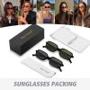 imageMEETSUN Retro Rectangular Sunglasses for Women Trendy Vintage 90s Small Square Sun Glasses UV Protection2packblackGraytortoiseDark Green