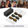 imageMEETSUN Retro Rectangular Sunglasses for Women Trendy Vintage 90s Small Square Sun Glasses UV Protection3packblackBrowntortoiseBrowntortoiseDark Green
