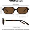 imageMEETSUN Retro Rectangular Sunglasses for Women Trendy Vintage 90s Small Square Sun Glasses UV Protection3packblackGraytortoiseBrowntortoiseDark Green