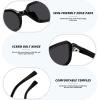 imageMEETSUN Retro Rectangular Sunglasses for Women Trendy Vintage 90s Small Square Sun Glasses UV ProtectionBlackGray