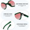 imageMEETSUN Retro Rectangular Sunglasses for Women Trendy Vintage 90s Small Square Sun Glasses UV ProtectionGreenRed