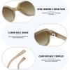 imageMEETSUN Retro Rectangular Sunglasses for Women Trendy Vintage 90s Small Square Sun Glasses UV ProtectionLight CoffeeBrown