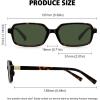 imageMEETSUN Retro Rectangular Sunglasses for Women Trendy Vintage 90s Small Square Sun Glasses UV ProtectionTortoiseDark Green