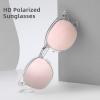 imageMEETSUN Retro Semi Rimless Polarized Sunglasses for Men Women Classic Trendy Driving Sun Glasses UV ProtectionB10clear Framesilver RimPink Mirrored Lens