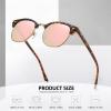 imageMEETSUN Retro Semi Rimless Polarized Sunglasses for Men Women Classic Trendy Driving Sun Glasses UV ProtectionB17matte Leopard Framegolden RimPink Mirrored Lens