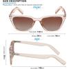 imageMEETSUN Retro Vintage Cat Eye Polarized Sunglasses for Women Trendy Designer Style Cateye Sun GlassesLight Brown Frame Brown Gradient Lens